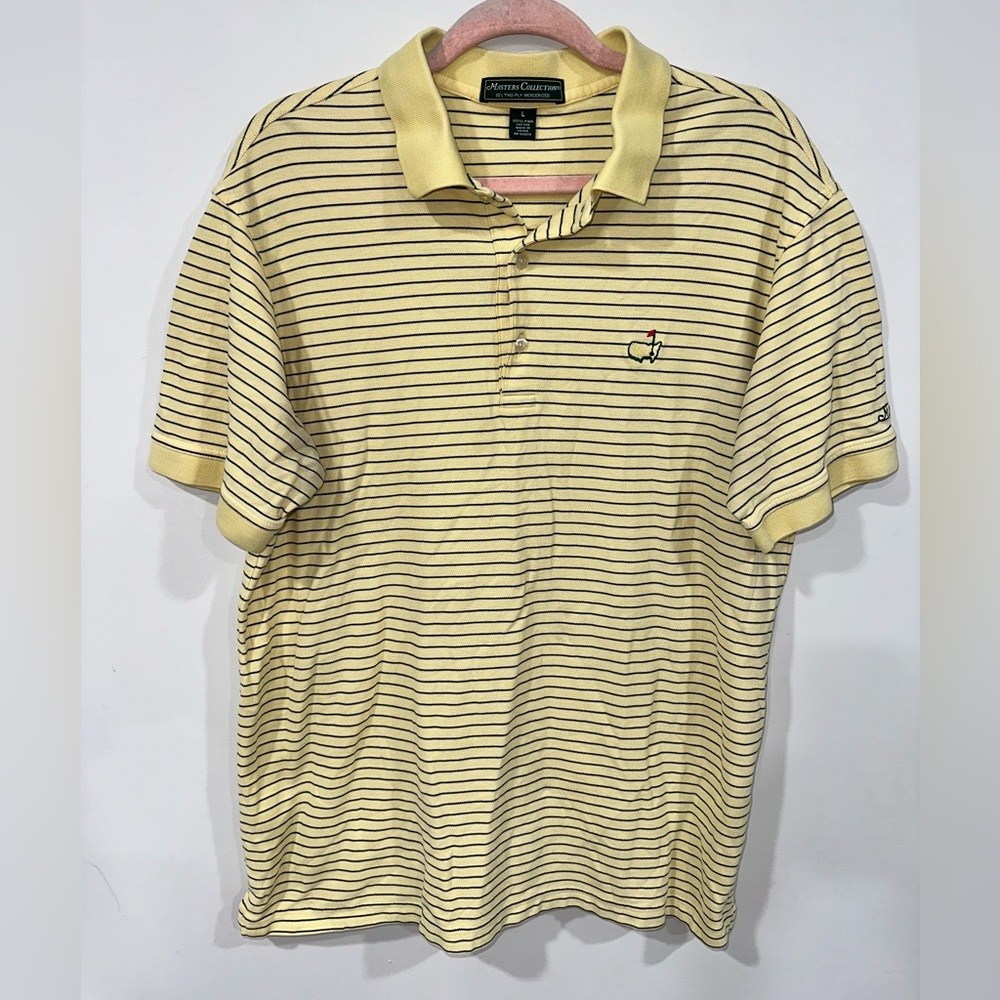 Masters Collection Yellow Striped Polo Shirt